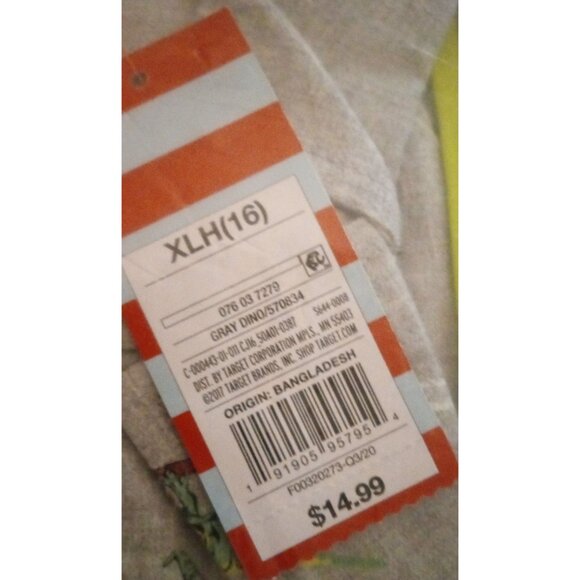 New Cat & Jack Boys size XL (16) Husky Dinosaur Print Button-Down Shirt - Picture 8 of 8